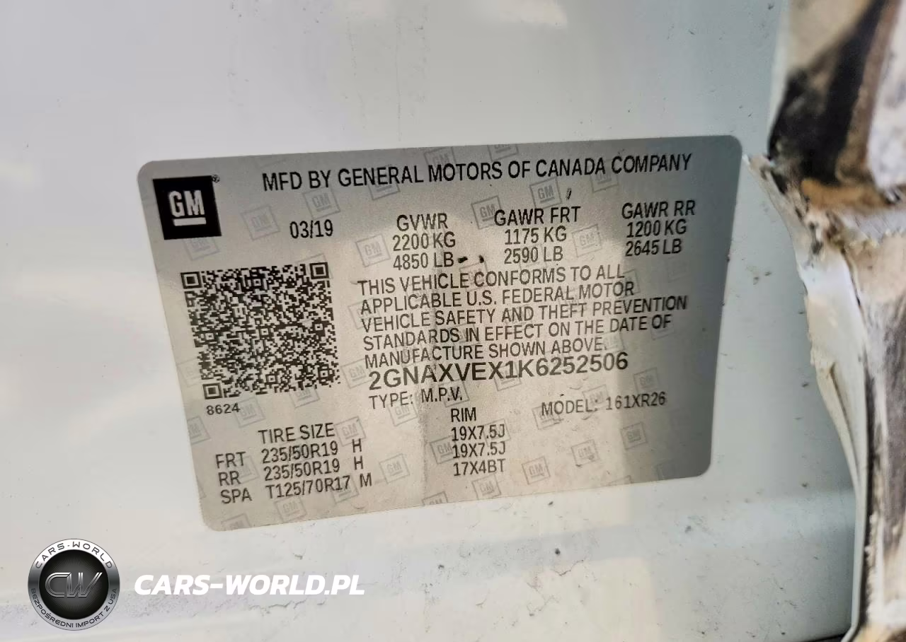 2019 Chevrolet Equinox Lt VIN:2GNAXVEX1K6252506 - 13