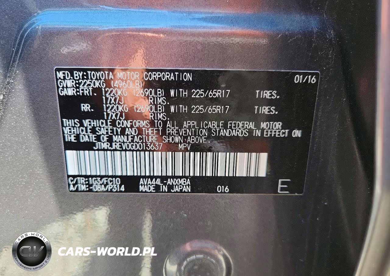 2016 Toyota Rav4 Hv Xle VIN:JTMRJREV0GD013637 - 13