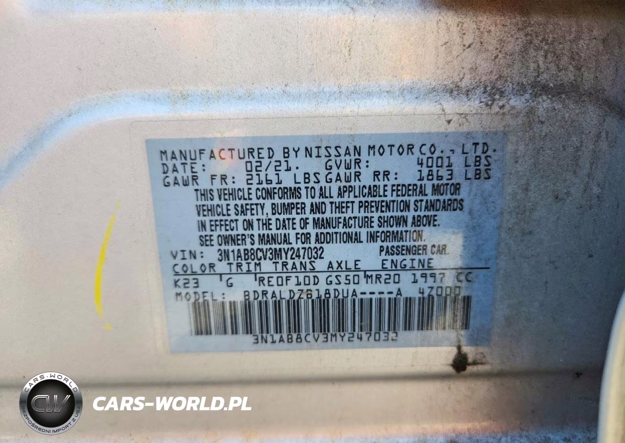 2021 Nissan Sentra Sv VIN:3N1AB8CV3MY247032 - 12