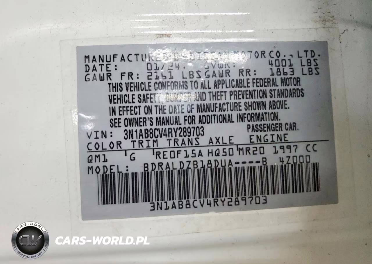 2024 Nissan Sentra Sv VIN:3N1AB8CV4RY289703 - 12