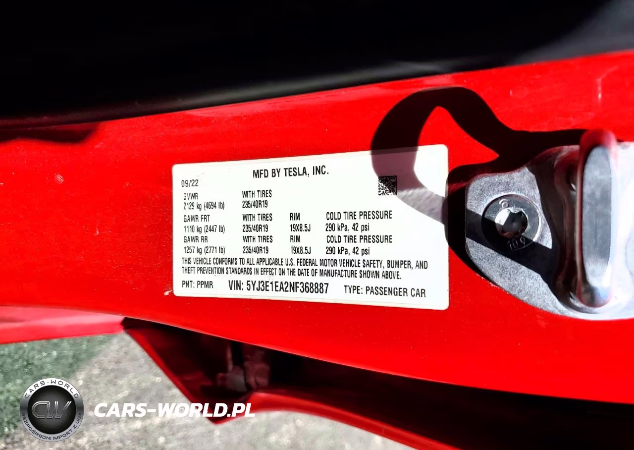 2022 Tesla Model 3 VIN:5YJ3E1EA2NF368887 - 12