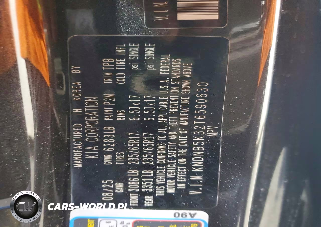 2026 Kia Carnival Lxs VIN:KNDNB5K32T6590630 - 13