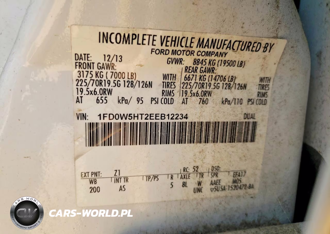 2014 Ford F550 Super Duty VIN:1FD0W5HT2EEB12234 - 12