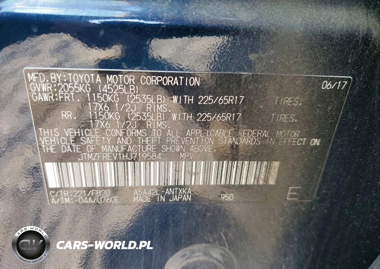 2017 Toyota Rav4 Le VIN:JTMZFREV1HJ719584 - 13