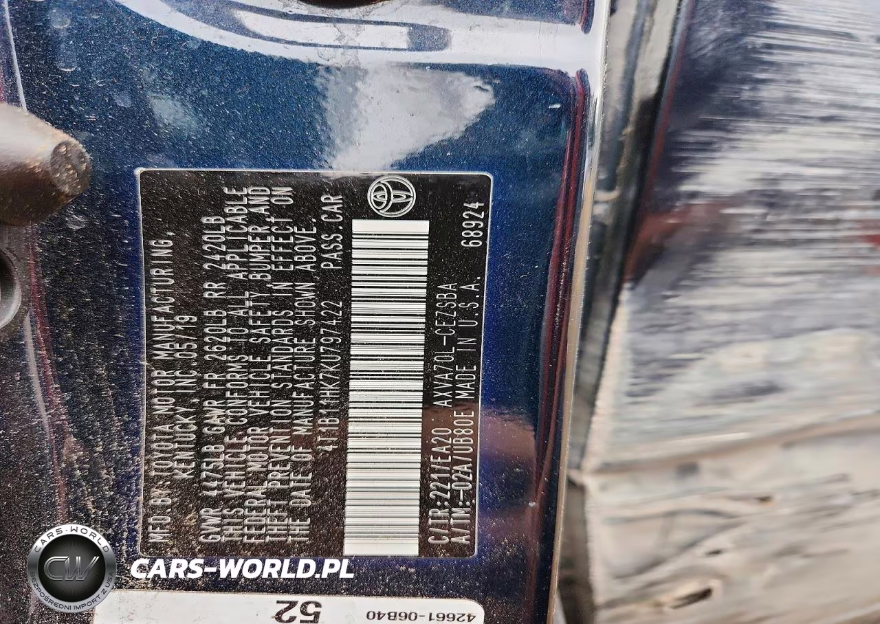 2019 Toyota Camry Se VIN:4T1B11HK7KU797422 - 13