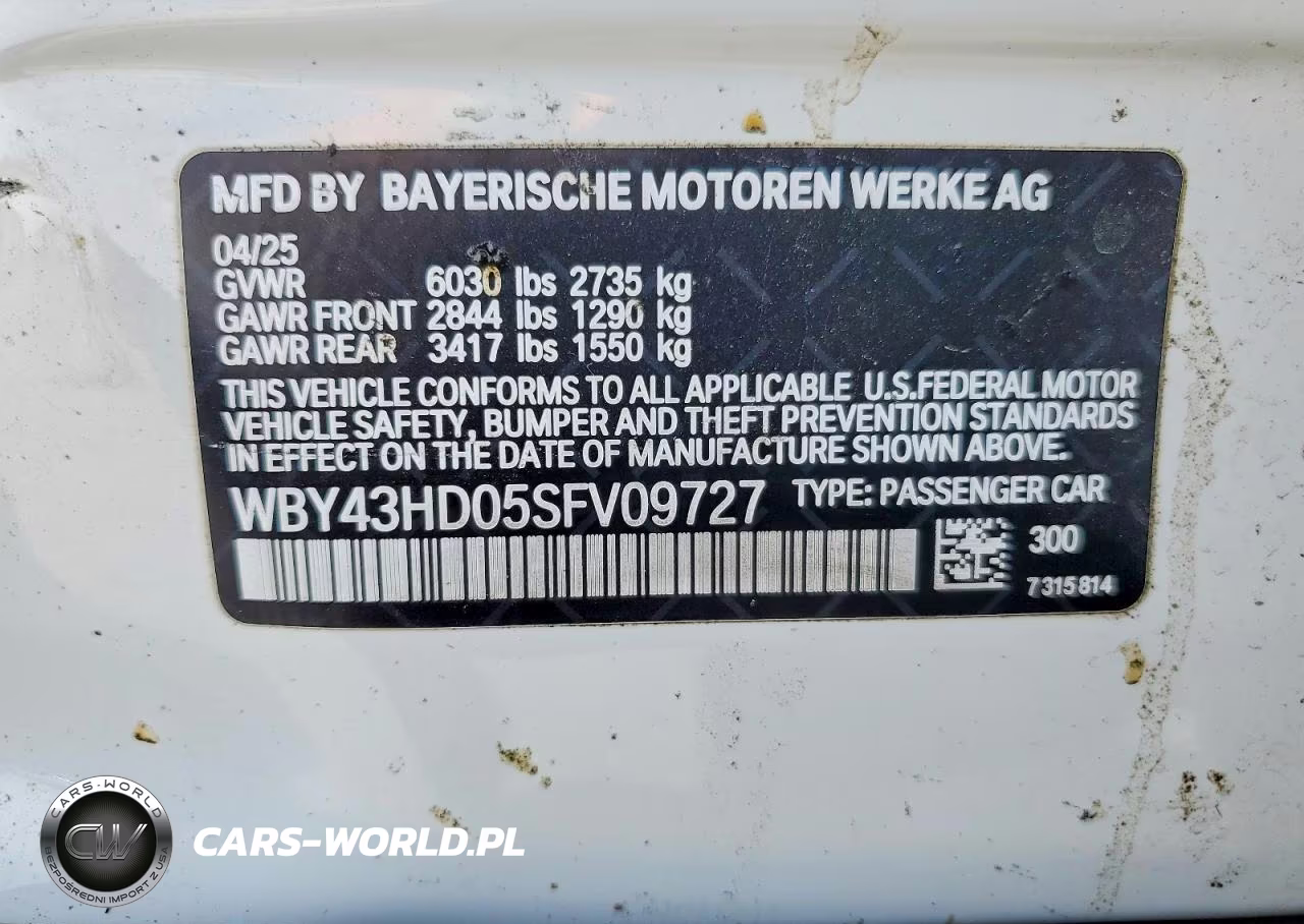 2025 BMW I4 xDrive 40 VIN:WBY43HD05SFV09727 - 12