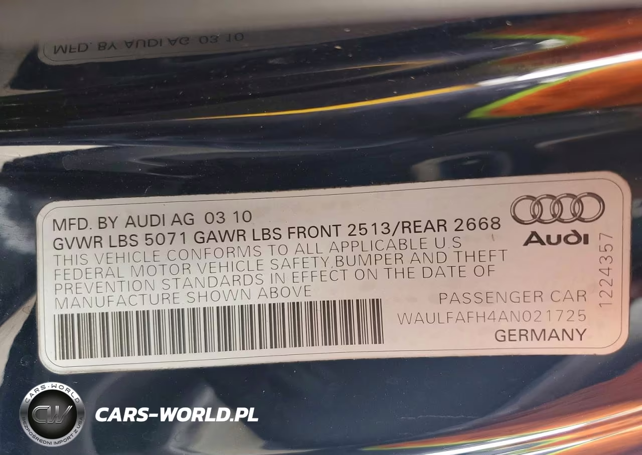 2010 Audi A5 2.0T Premium VIN:WAULFAFH4AN021725 - 12