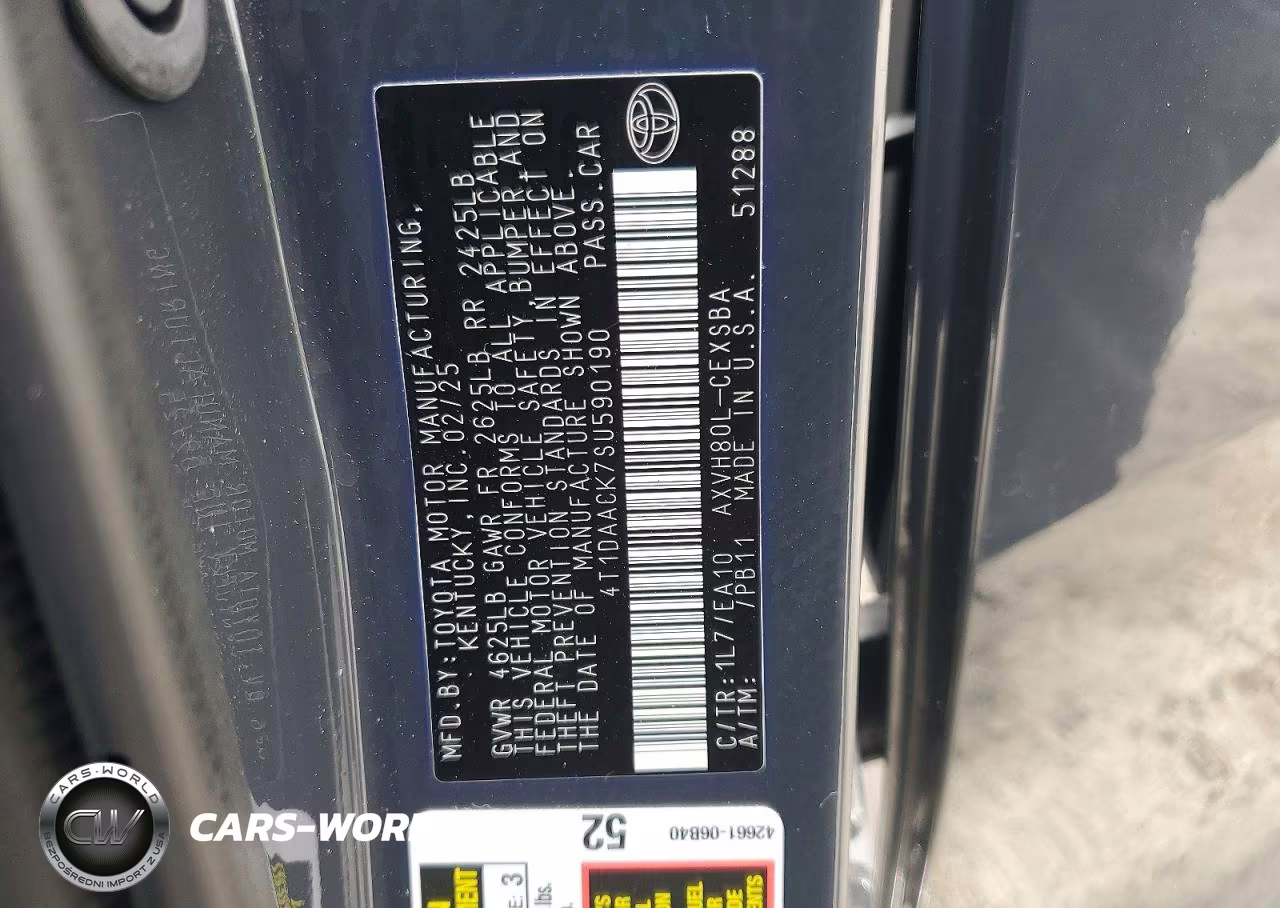 2025 Toyota Camry Se VIN:4T1DAACK7SU590190 - 13
