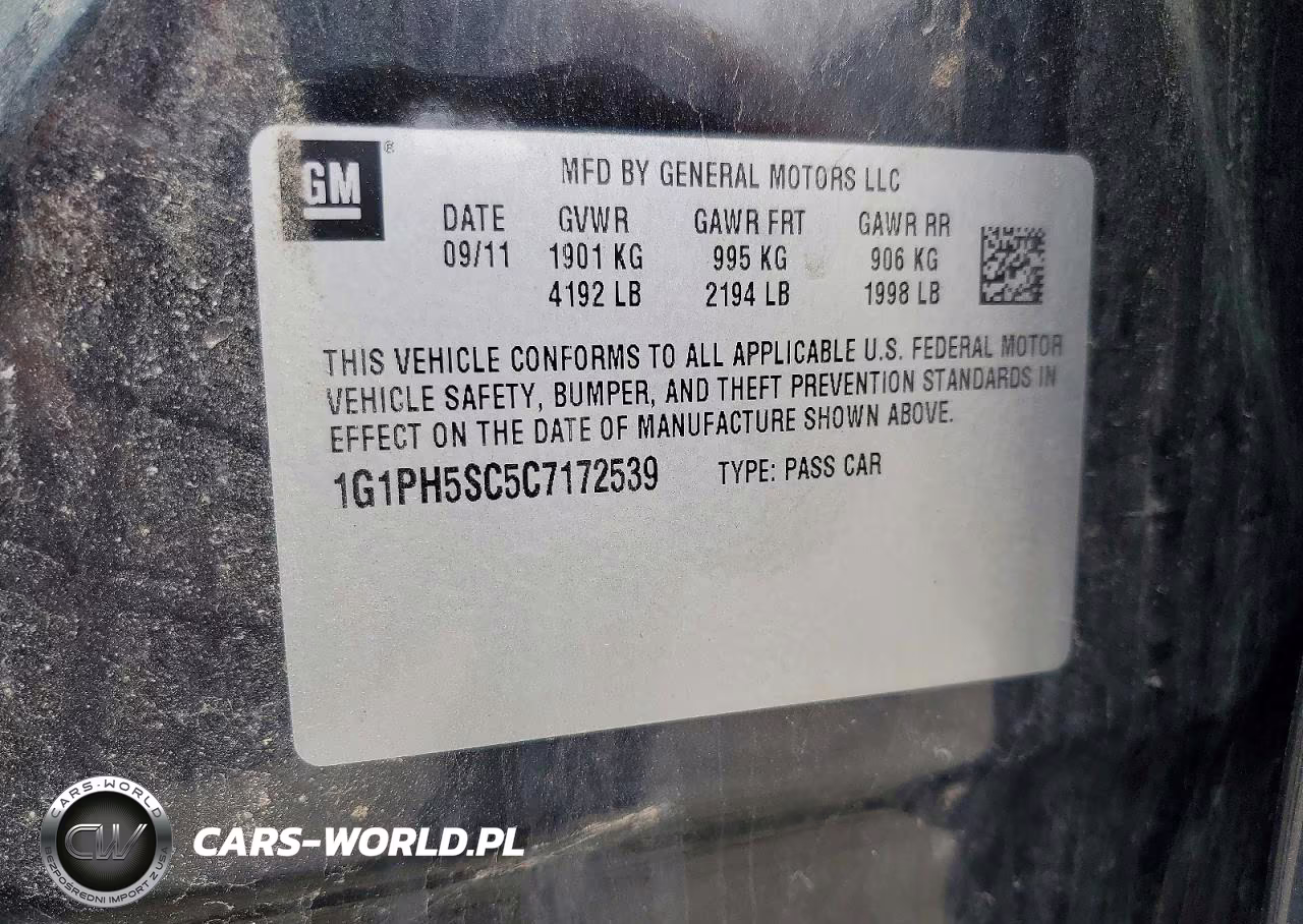 2012 Chevrolet Cruze Ltz VIN:1G1PH5SC5C7172539 - 12