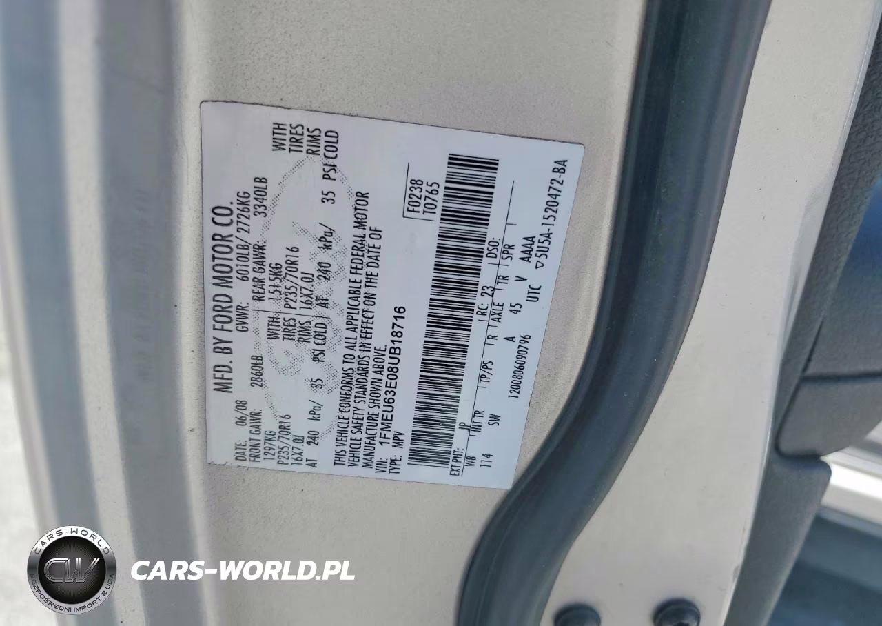 2008 Ford Explorer Xlt VIN:1FMEU63E08UB18716 - 13