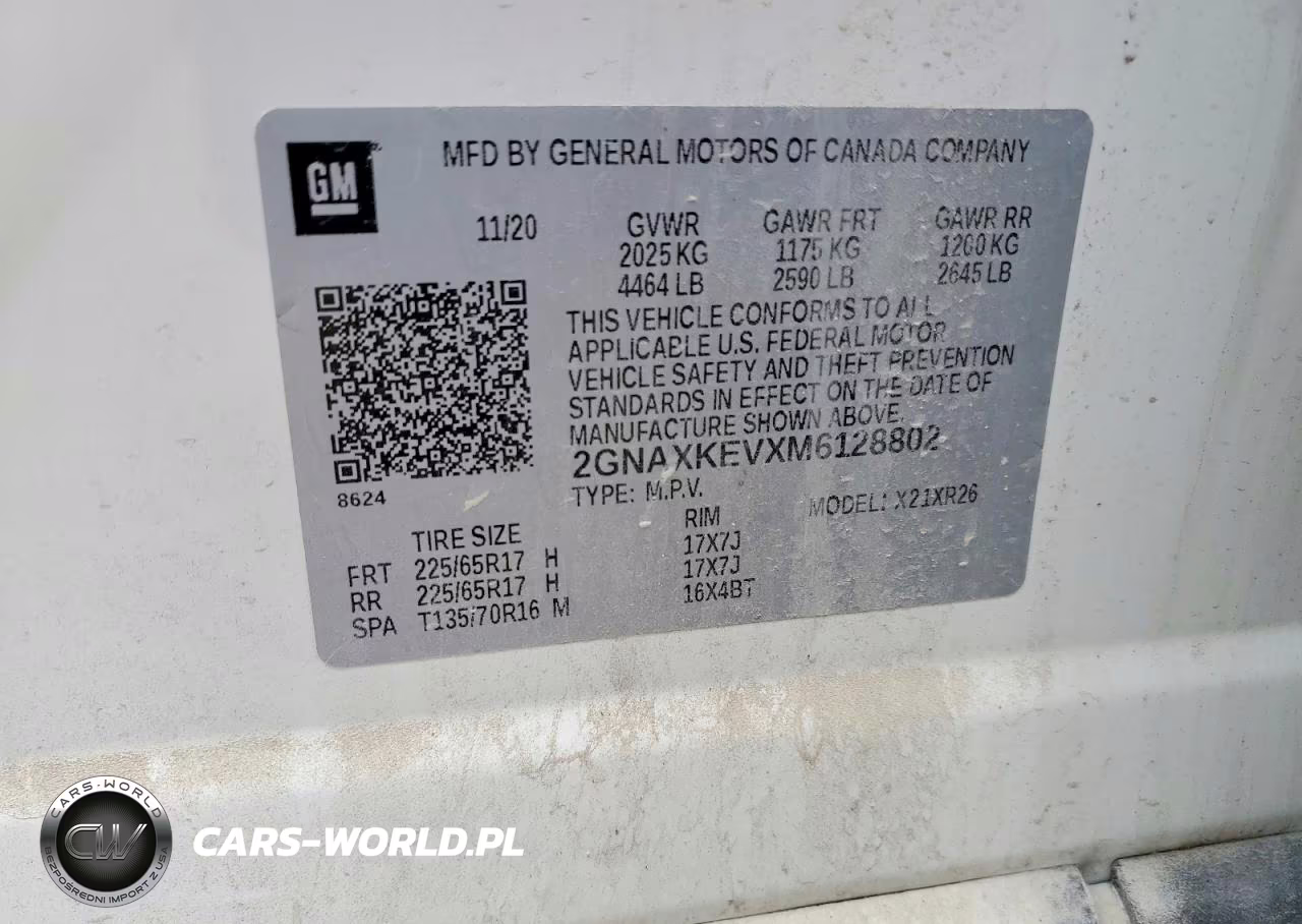 2021 Chevrolet Equinox Lt VIN:2GNAXKEVXM6128802 - 12