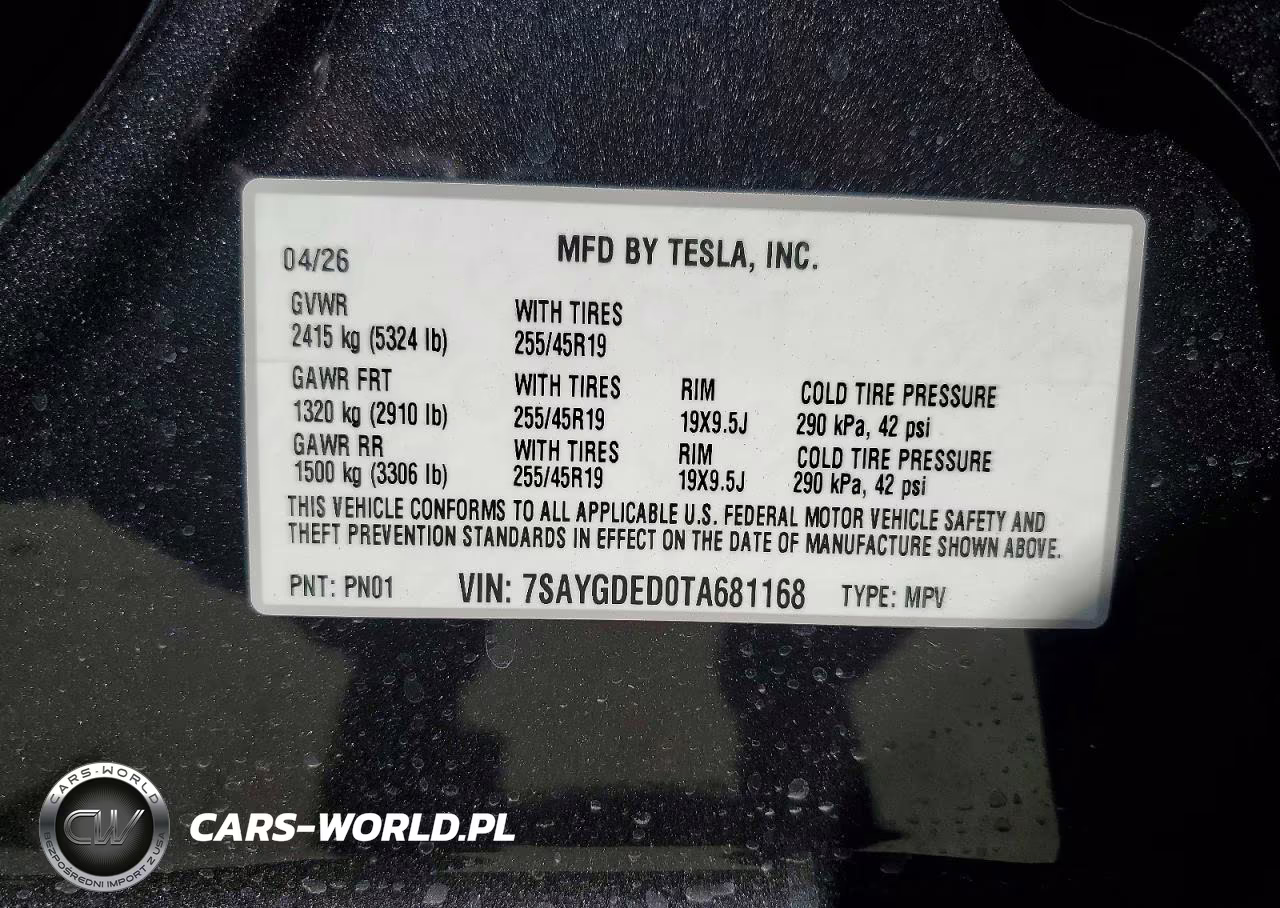 2026 Tesla Model Y VIN:7SAYGDED0TA681168 - 13