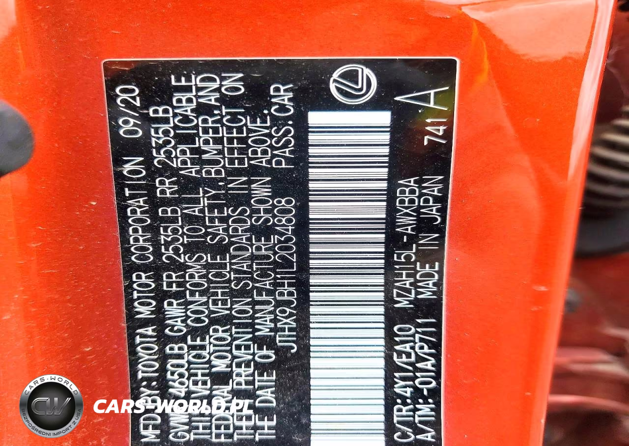 2020 Lexus Ux 250H VIN:JTHX9JBH1L2034808 - 13