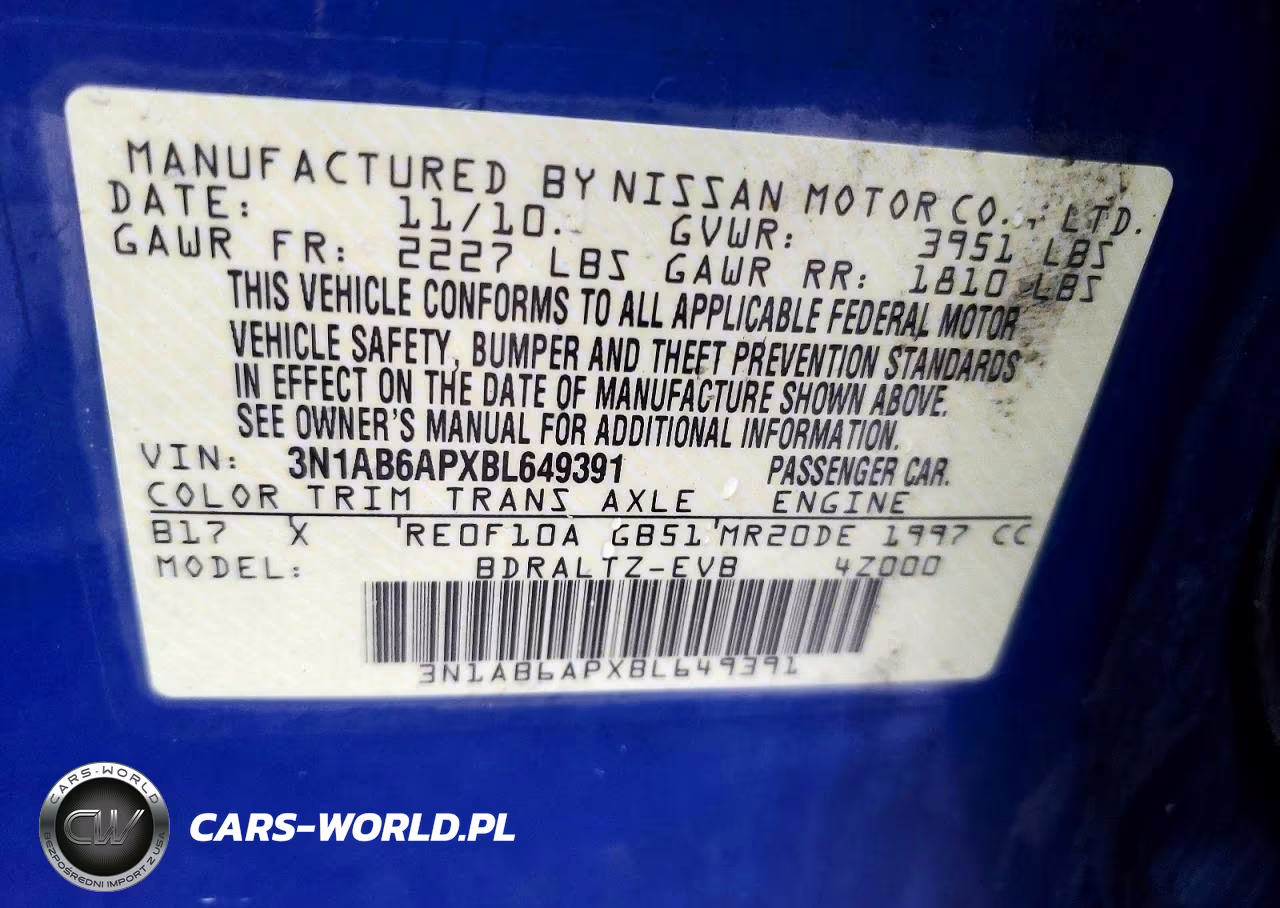 2011 Nissan Sentra VIN:3N1AB6APXBL649391 - 12