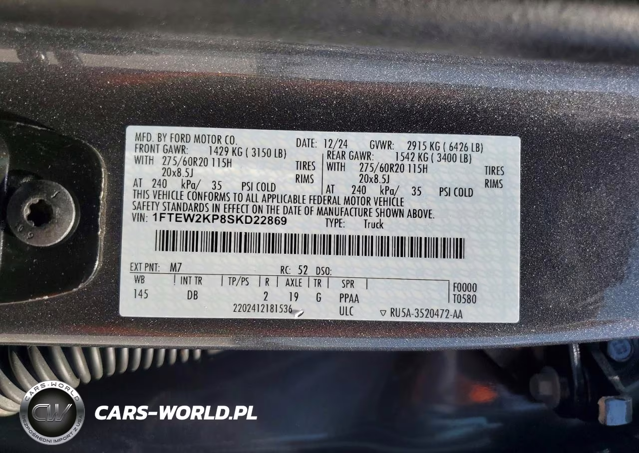 2025 Ford F150 Stx VIN:1FTEW2KP8SKD22869 - 13