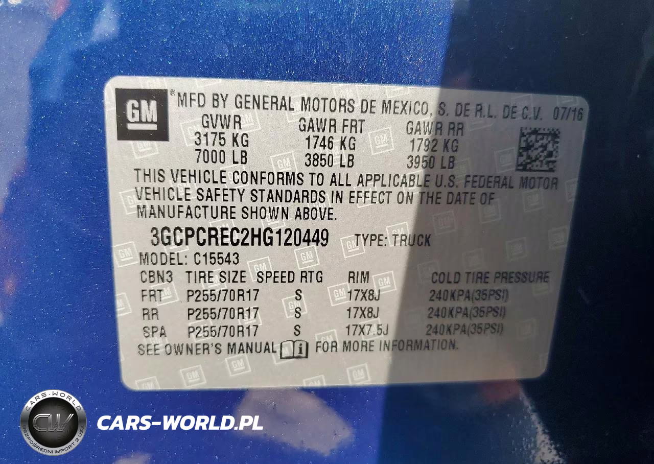 2017 Chevrolet Silverado C1500 Lt VIN:3GCPCREC2HG120449 - 13