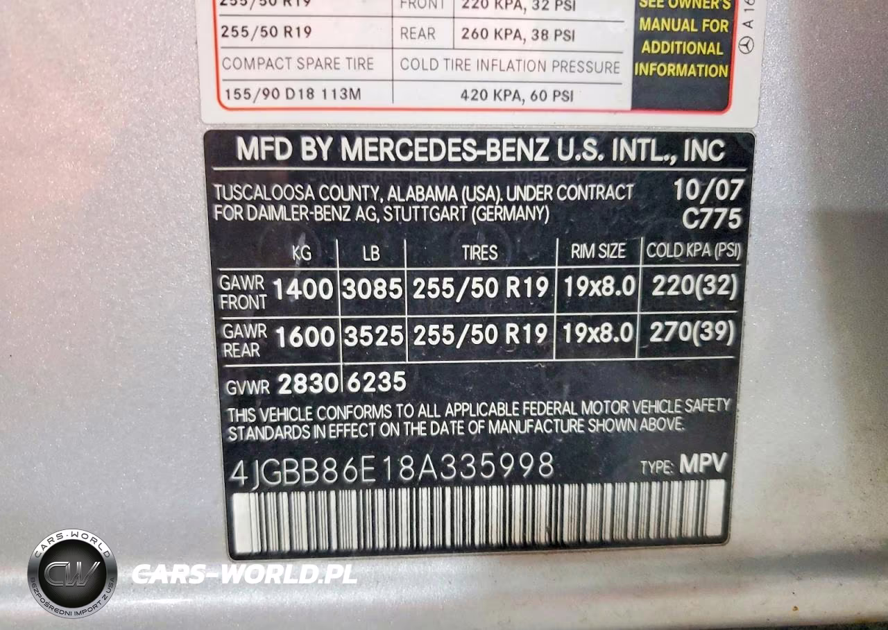 2008 Mercedes-Benz Ml 350 VIN:4JGBB86E18A335998 - 14