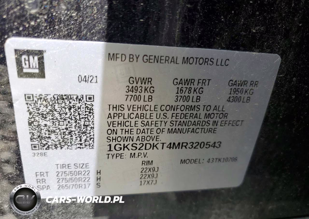 2021 GMC Yukon Denali VIN:1GKS2DKT4MR320543 - 14