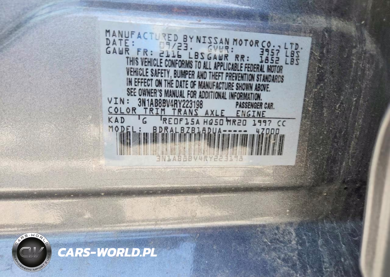 2024 Nissan Sentra S VIN:3N1AB8BV4RY223198 - 12