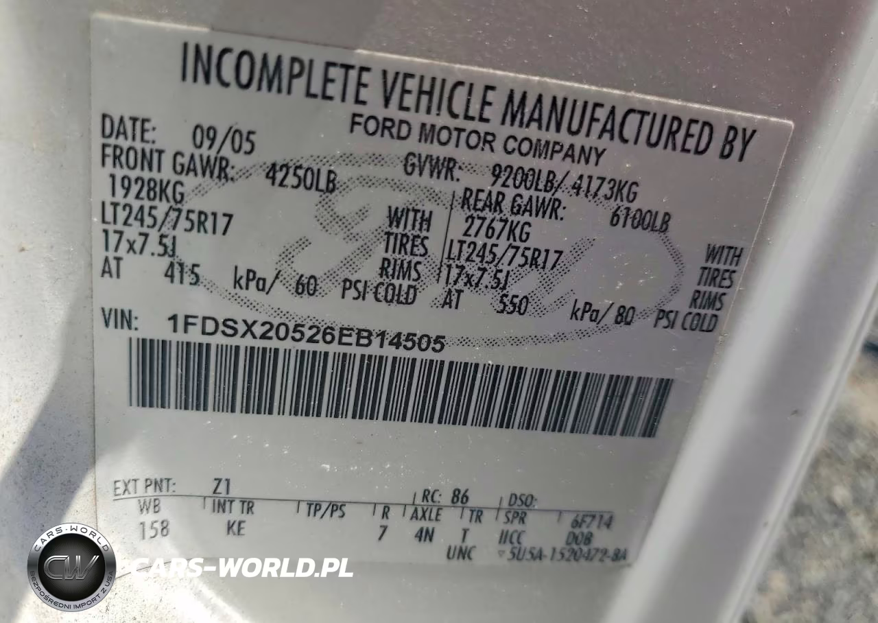 2006 Ford F250 Super Duty VIN:1FDSX20526EB14505 - 12