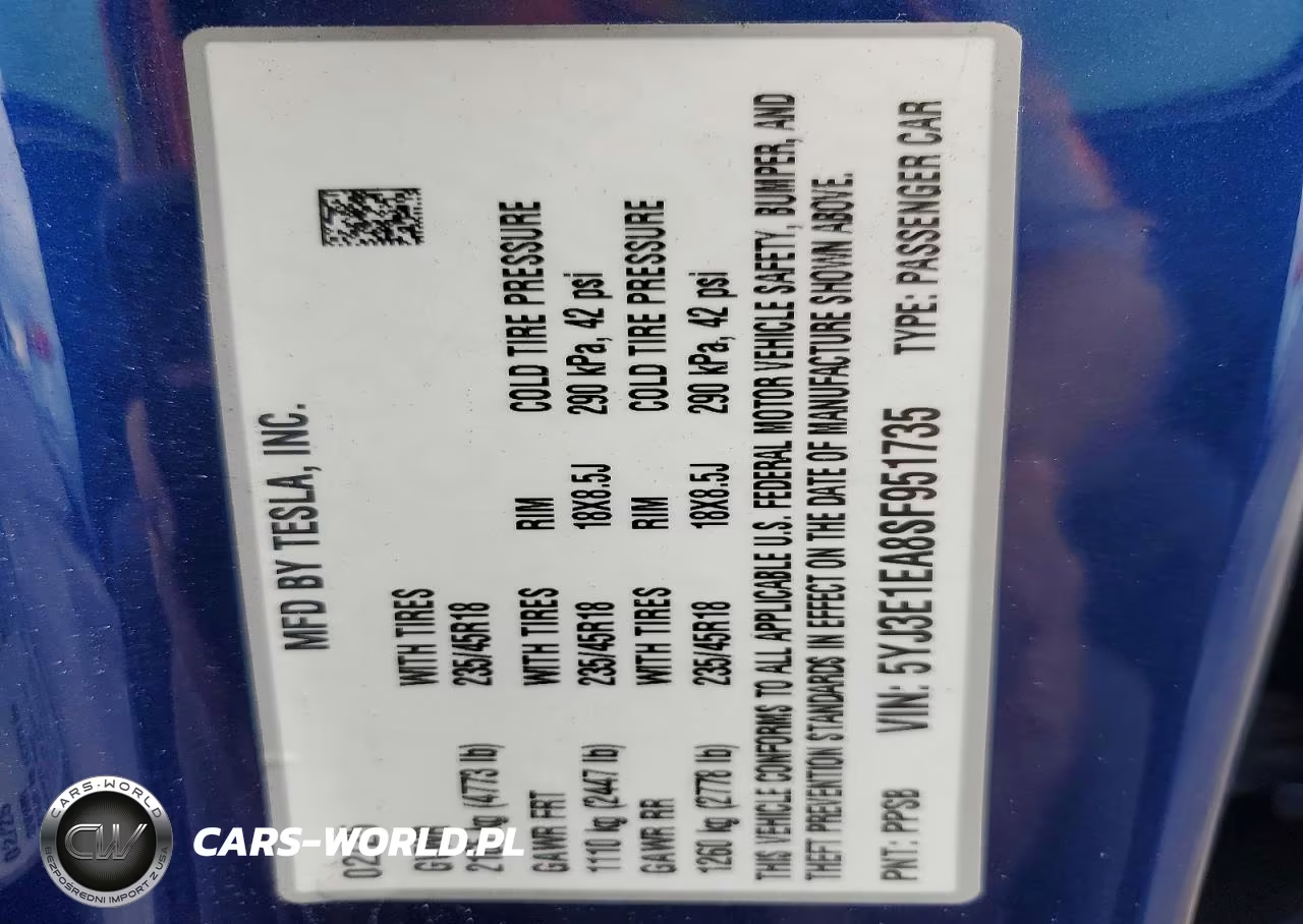 2025 Tesla Model 3 VIN:5YJ3E1EA8SF951735 - 12