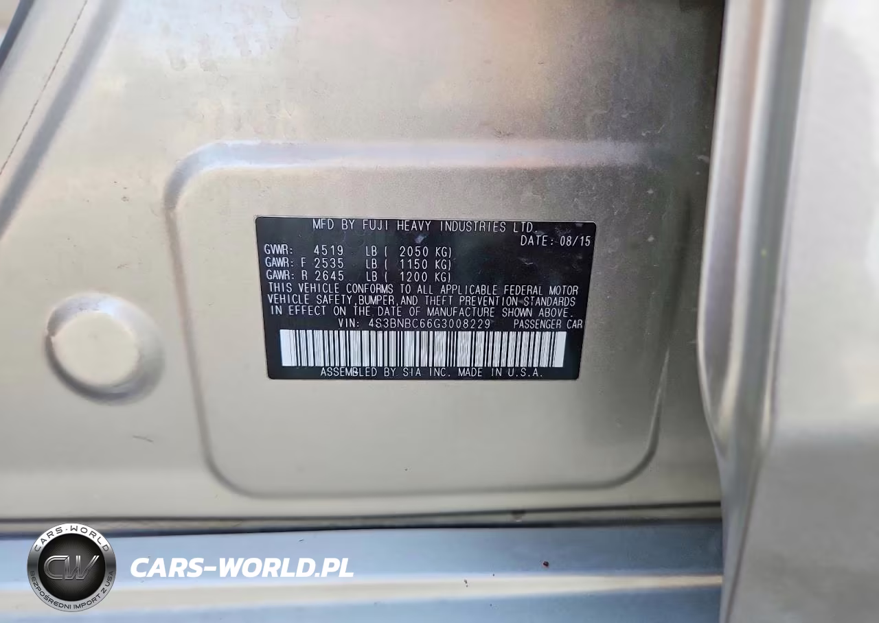 2016 Subaru Legacy 2.5I Premium VIN:4S3BNBC66G3008229 - 12