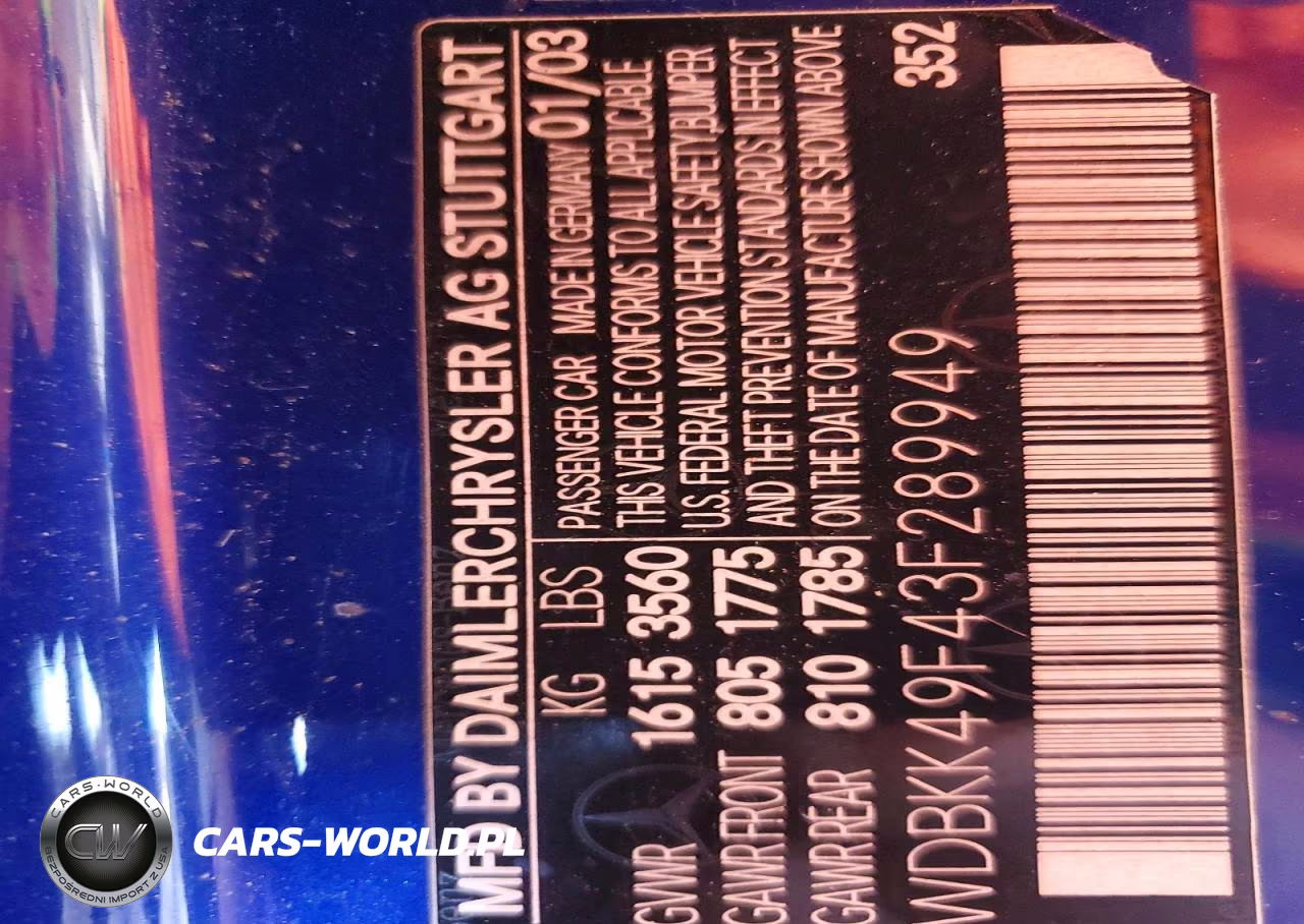 2003 Mercedes-Benz Slk 230 Kompressor VIN:WDBKK49F43F289949 - 12
