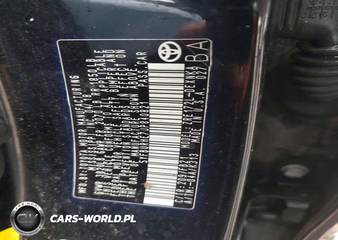 2018 Toyota Corolla Le VIN:5YFBURHE7JP840821 - 13