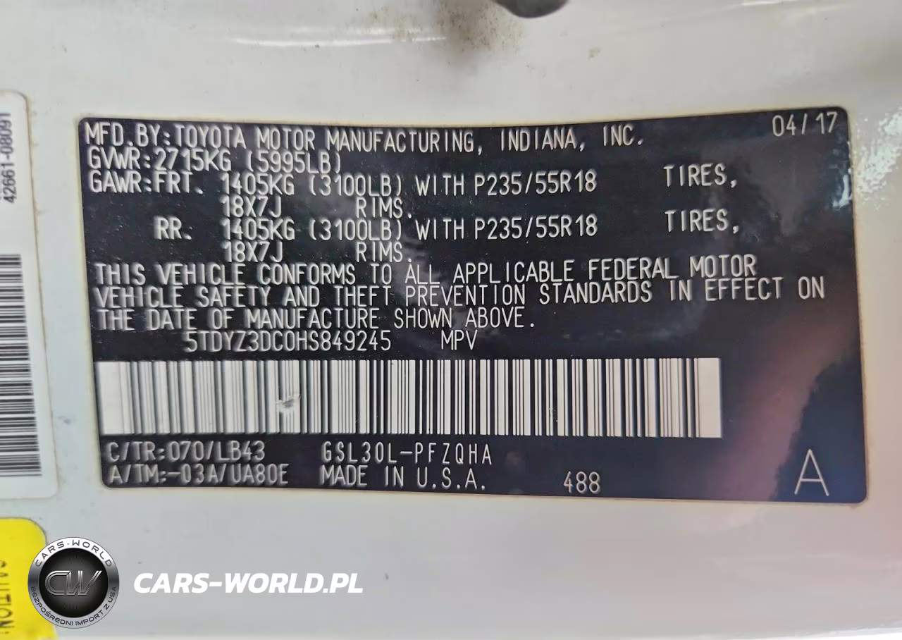 2017 Toyota Sienna Limited 7-Passenger VIN:5TDYZ3DC0HS849245 - 13