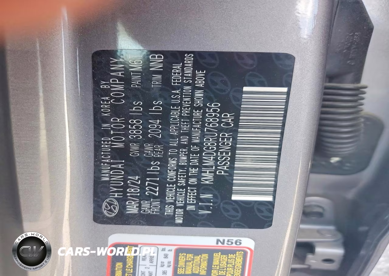 2024 Hyundai Elantra Sel VIN:KMHLM4DG8RU768956 - 12