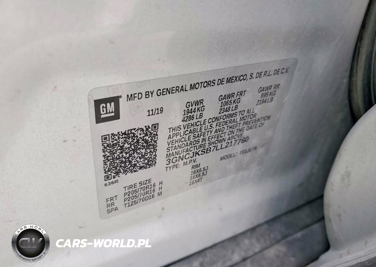 2020 Chevrolet Trax Ls VIN:3GNCJKSB7LL217760 - 12