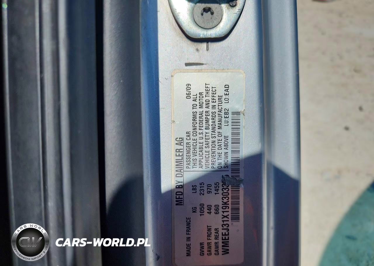 2009 Smart Fortwo Pure VIN:WMEEJ31X19K303355 - 12
