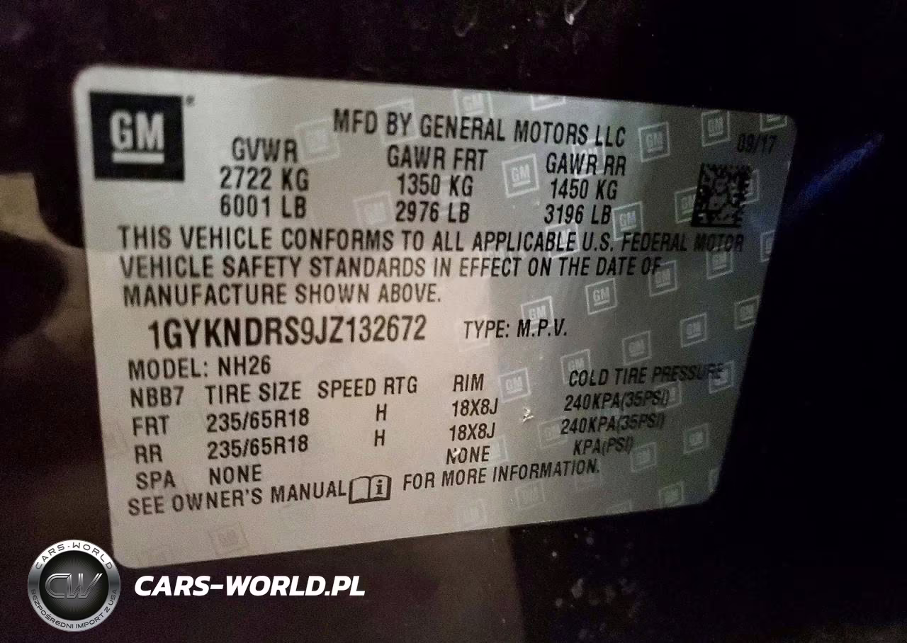 2018 Cadillac Xt5 Luxury VIN:1GYKNDRS9JZ132672 - 13