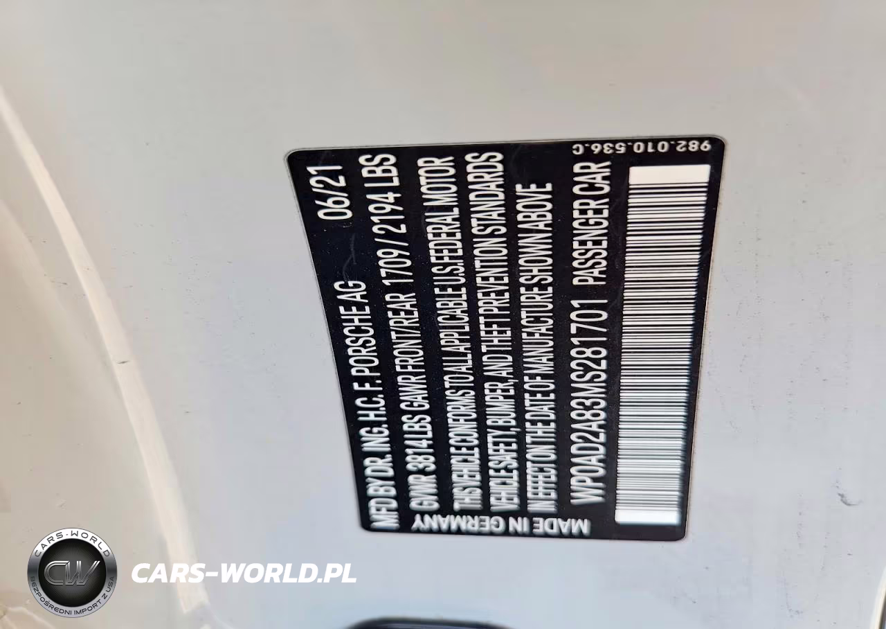 2021 Porsche Cayman Gts VIN:WP0AD2A83MS281701 - 13