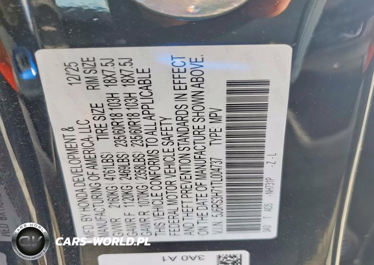 2026 Honda Cr-V Exl VIN:5J6RS3H71TL004737 - 12