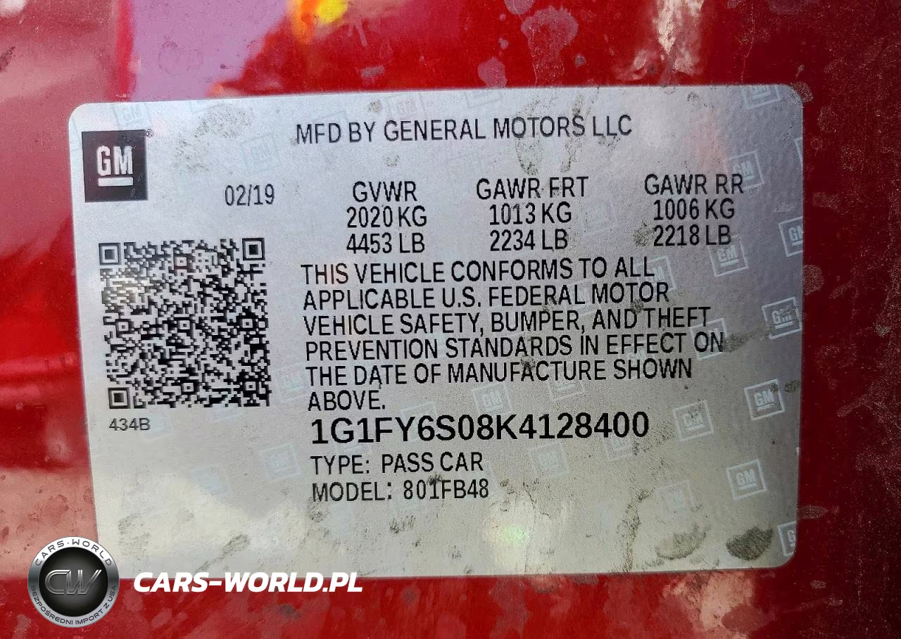 2019 Chevrolet Bolt Ev Lt VIN:1G1FY6S08K4128400 - 13