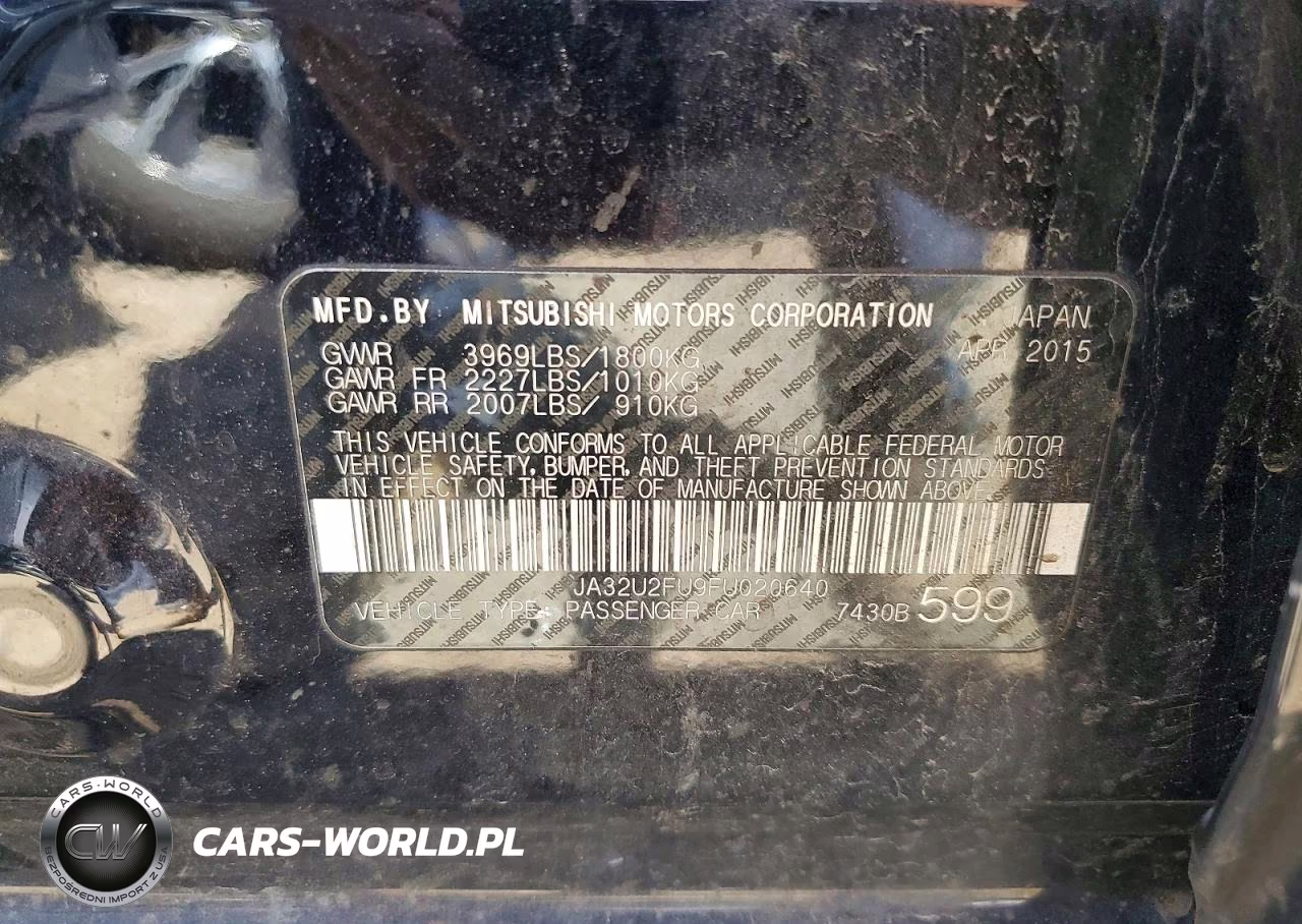 2015 Mitsubishi Lancer Es VIN:JA32U2FU9FU020640 - 12