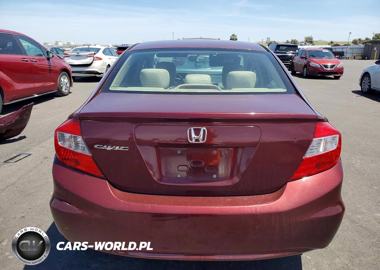 2012 Honda Civic Lx VIN:2HGFB2F50CH512619 - 6
