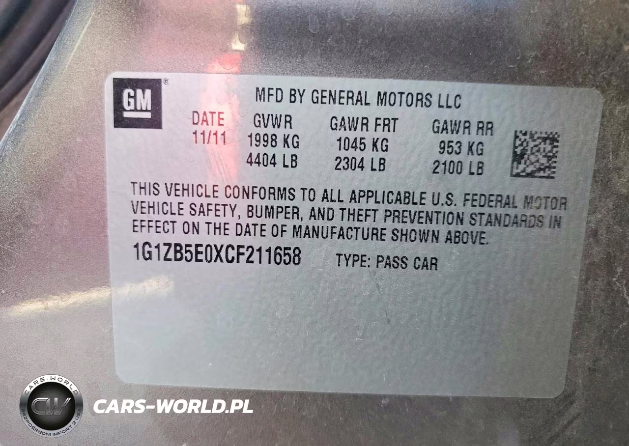 2012 Chevrolet Malibu Ls VIN:1G1ZB5E0XCF211658 - 12
