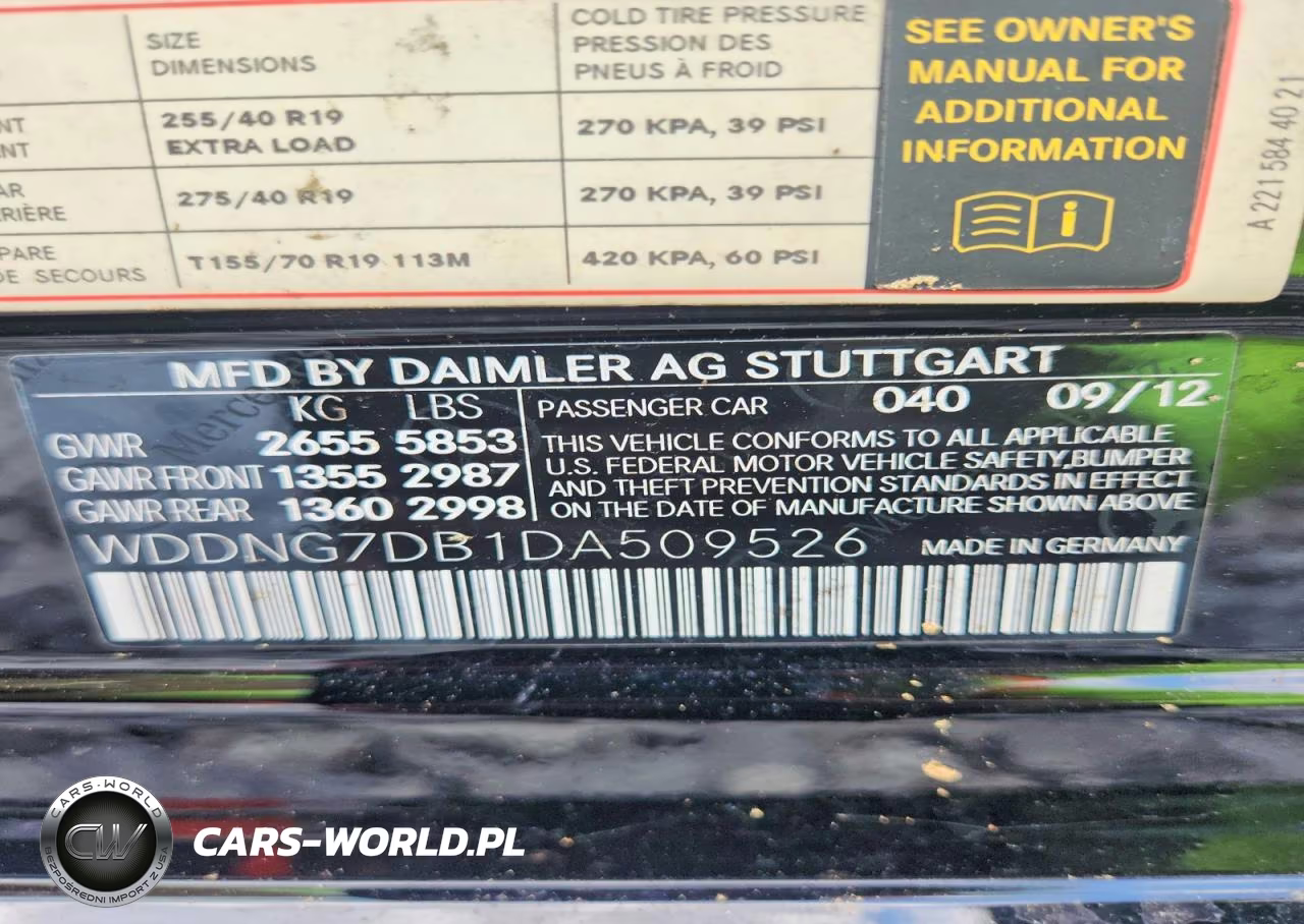 2013 Mercedes-Benz S 550 VIN:WDDNG7DB1DA509526 - 12