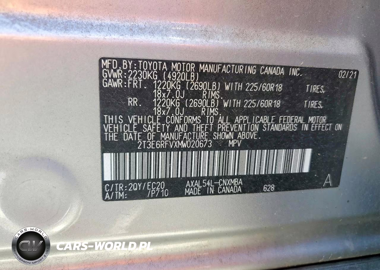 2021 Toyota Rav4 Xse VIN:2T3E6RFVXMW020673 - 12