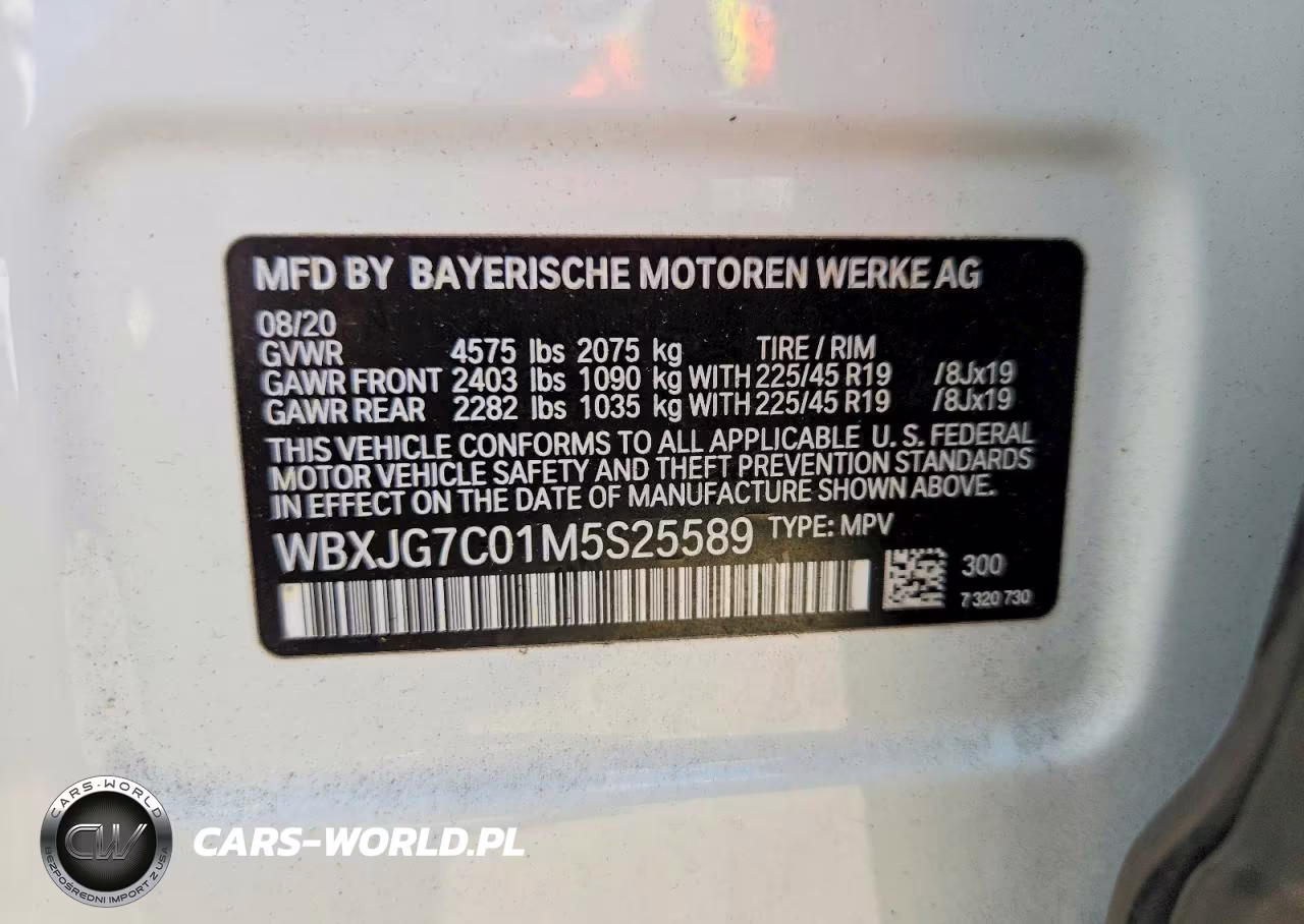 2021 BMW X1 Sdrive28I VIN:WBXJG7C01M5S25589 - 12