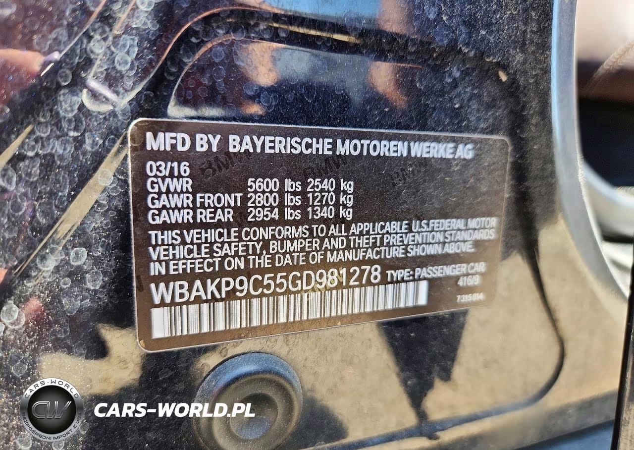 2016 BMW 550 Xi VIN:WBAKP9C55GD981278 - 12