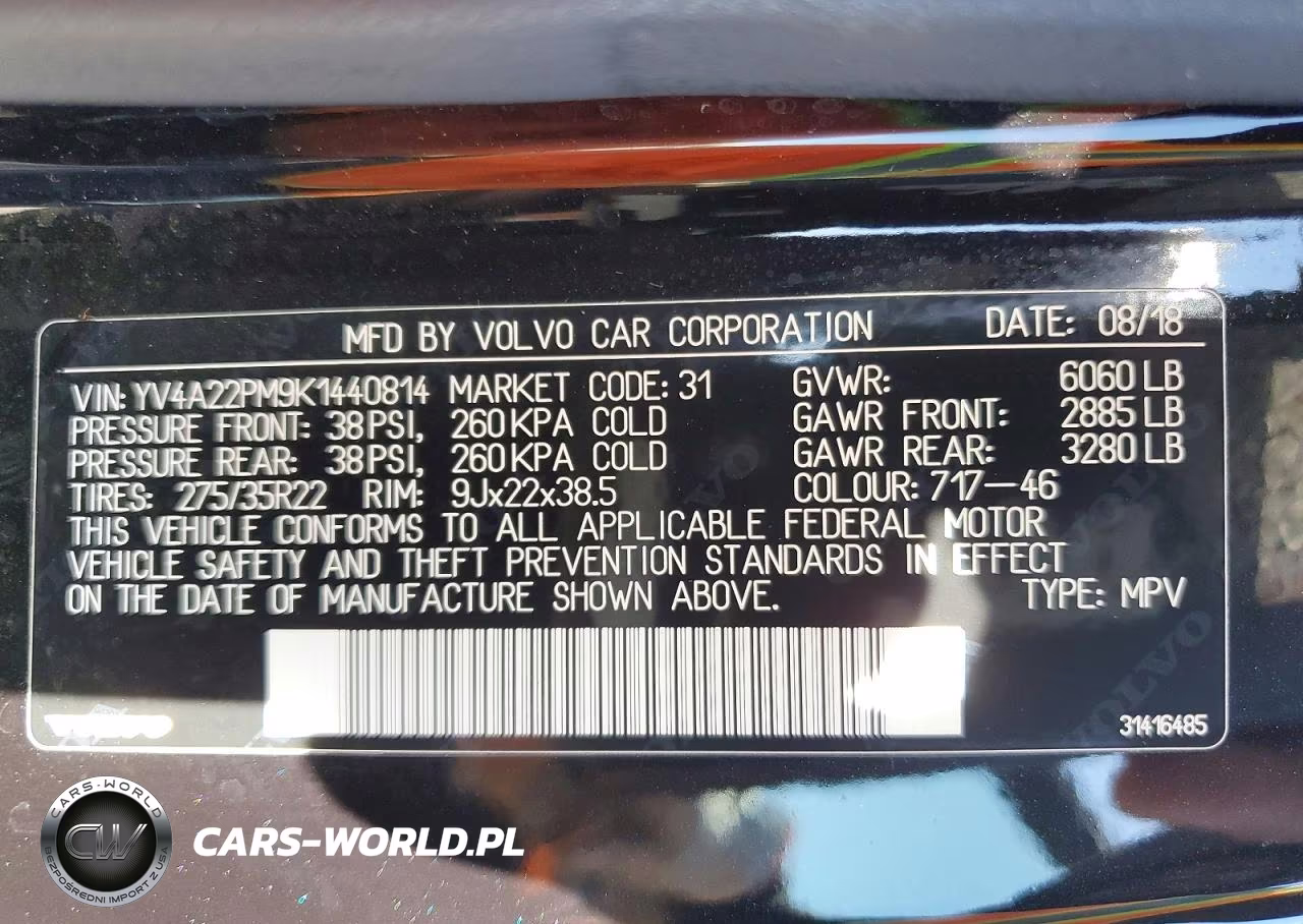 2019 Volvo Xc90 T6 R-Design VIN:YV4A22PM9K1440814 - 13