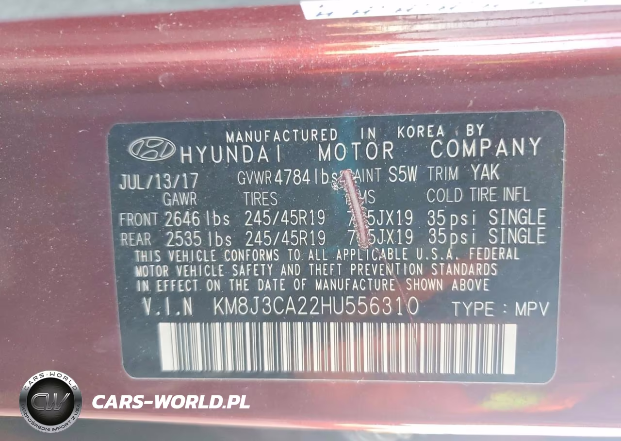 2017 Hyundai Tucson Value VIN:KM8J3CA22HU556310 - 12
