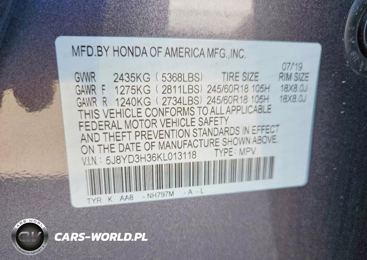 2019 Acura Mdx VIN:5J8YD3H36KL013118 - 13