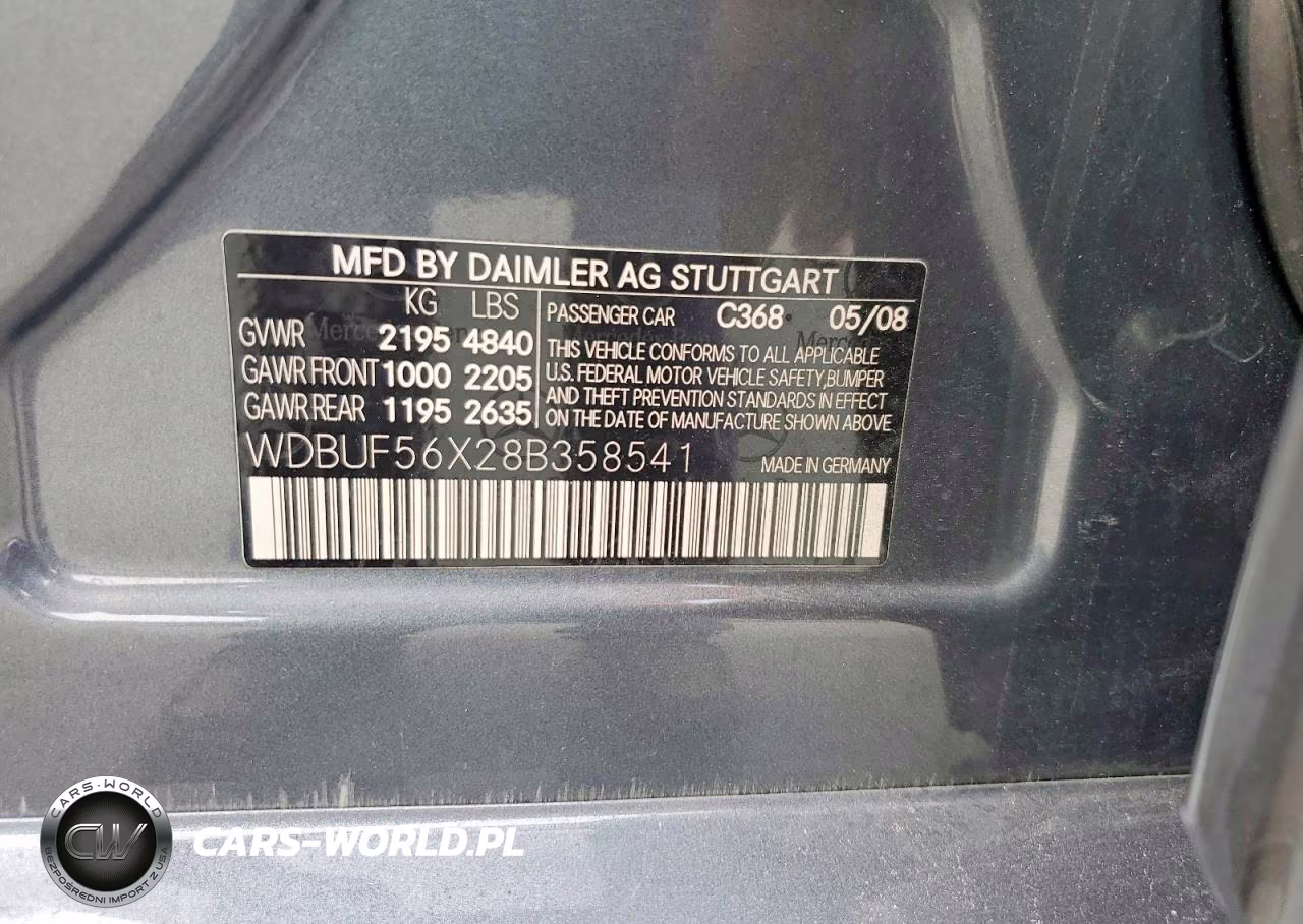 2008 Mercedes-Benz E 350 VIN:WDBUF56X28B358541 - 12