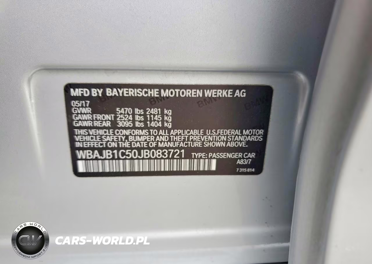 2018 BMW 530Xe VIN:WBAJB1C50JB083721 - 12