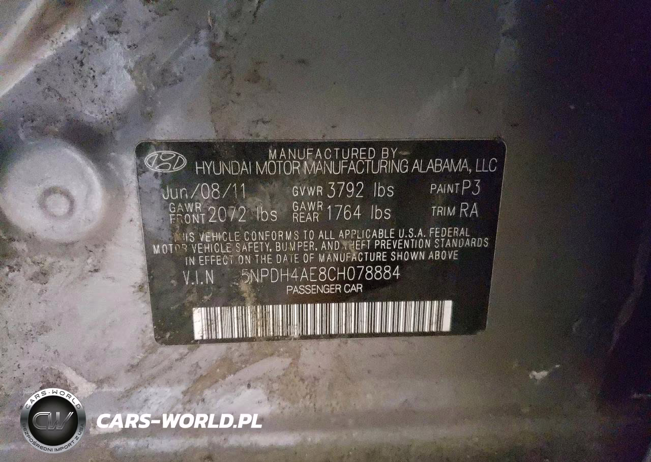 2012 Hyundai Elantra Gls VIN:5NPDH4AE8CH078884 - 12