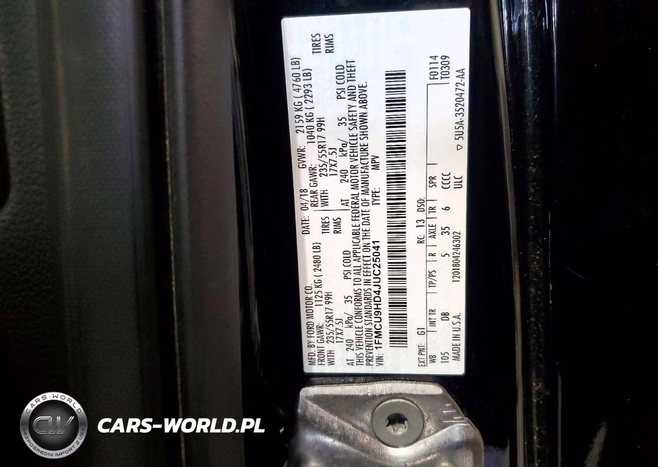 2018 Ford Escape Sel VIN:1FMCU9HD4JUC25041 - 12